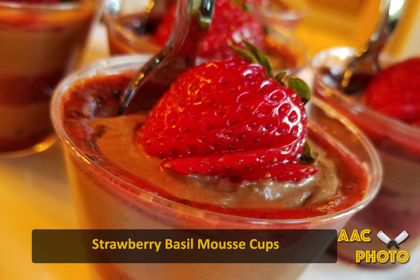 Strawberry Basil Chocolate Mousse