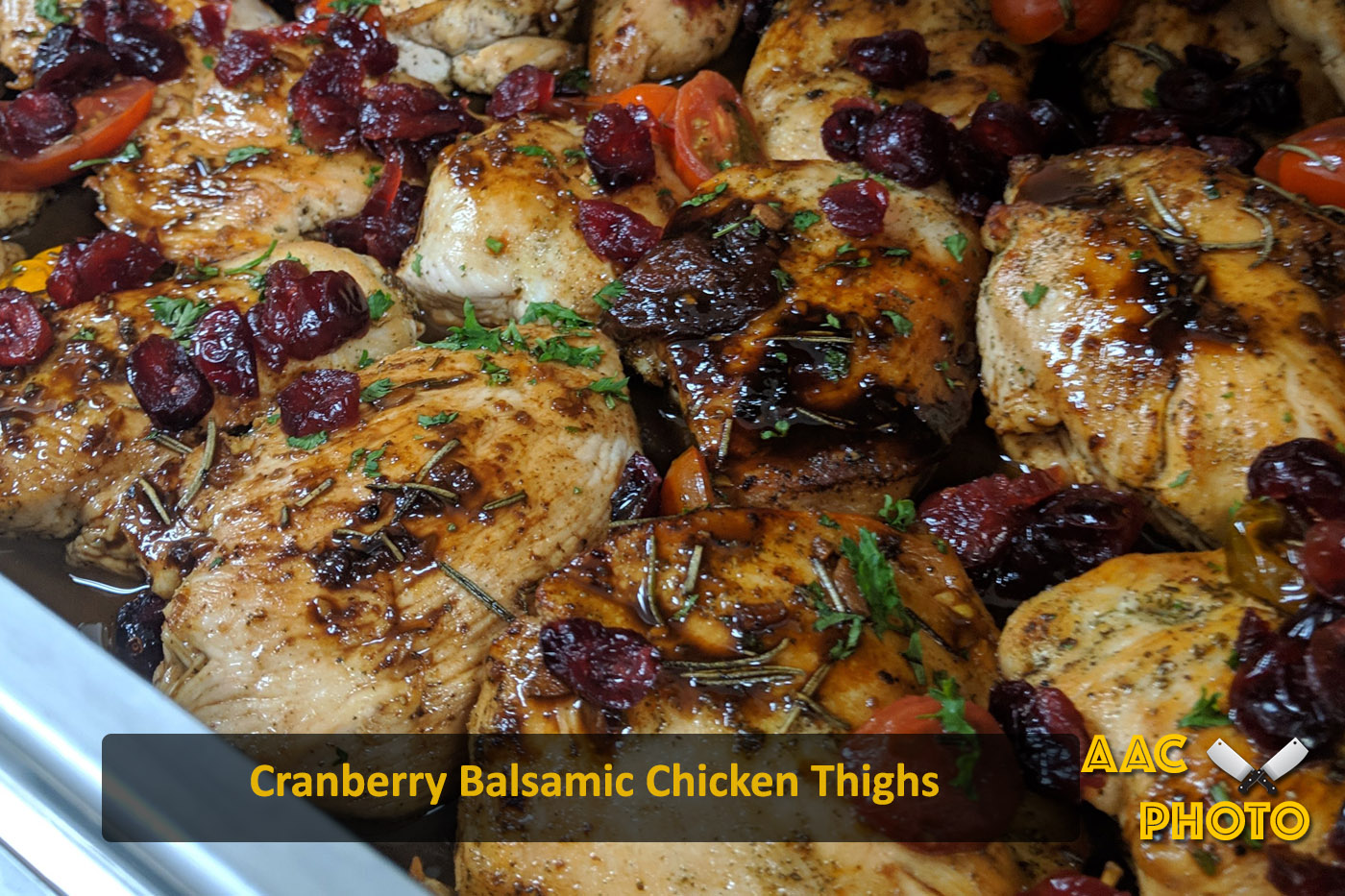 Cranberry Balsamic Chicken Thighs